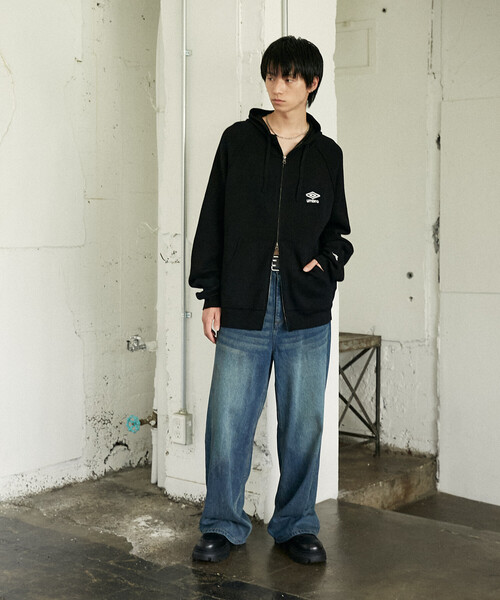 UMBRO(アンブロ)の「KNIT FULL-ZIP HOODIE/ニットフルジップフーディー/UMBRO別注(限定展開)(ニット/セーター・メンズ・ライトグレー/ブラック/ネイビー・MEDIUM/LARGE)」の20枚目の写真