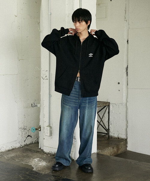 セール】KNIT FULL-ZIP HOODIE/ニットフルジップフーディー/UMBRO別注