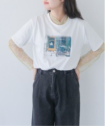 HER CLOSET（ハークローゼット）の「【HER CLOSET】ClassyフォトプリントTシャツ CLASSY PHOTO PRINT T-SHIRT（Tシャツ/カットソー）」