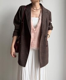 DouDou | チェックダブルジャケット(テーラードジャケット)