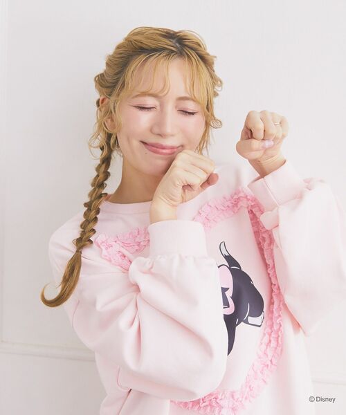 Disney(ディズニー)の「フィガロ/ハートレーストレーナー(スウェット・レディース・ライトピンク・FREE)」の5枚目の写真