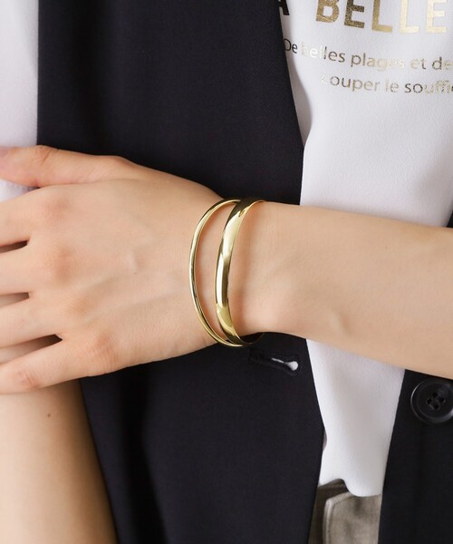 THE SHOP TK （ザ ショップ ティーケー ）の「ダブルラインバングル（ブレスレット・レディース・シルバー/ゴールド・00）」の6枚目の写真