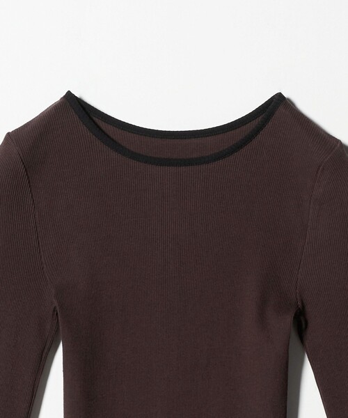 TO UNITED ARROWS（トゥーユナイテッドアローズ）の「＜TO UNITED ARROWS＞リブ ロングスリーブ カットソー（Tシャツ/カットソー・レディース・オフホワイト/ブラック/ダークブラウン・FREE）」の19枚目の写真