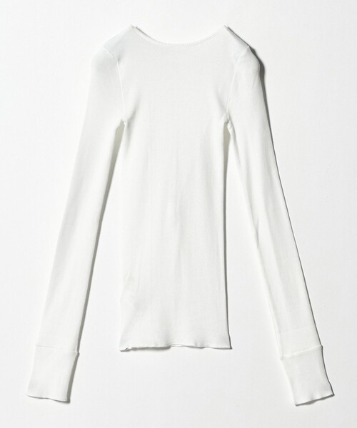 TO UNITED ARROWS（トゥーユナイテッドアローズ）の「＜TO UNITED ARROWS＞リブ ロングスリーブ カットソー（Tシャツ/カットソー・レディース・オフホワイト/ブラック/ダークブラウン・FREE）」の10枚目の写真