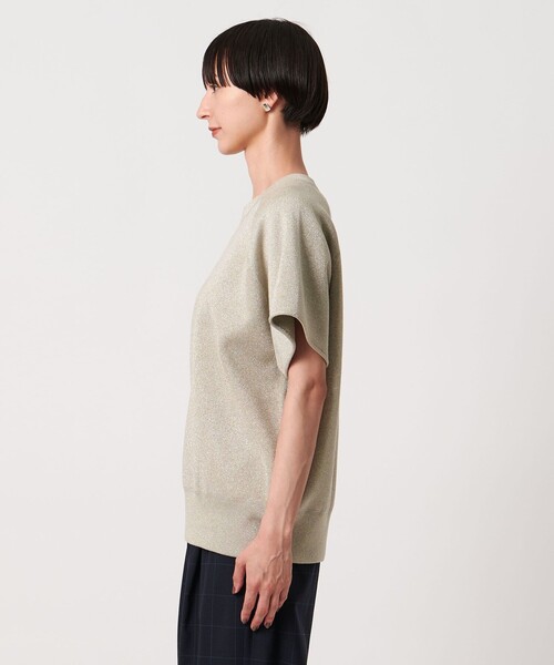 UNITED ARROWS ラメ　ショートスリーブニット ラメ ショートスリーブ ニット（ニット/セーター）｜UNITED