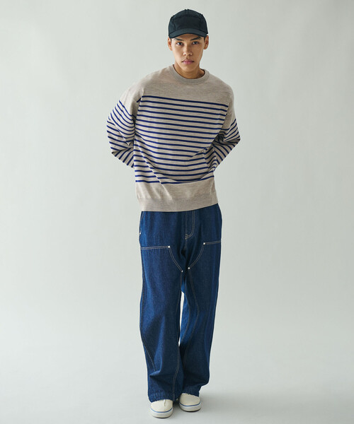 ORCIVAL（オーシバル）の「ORCIVAL | デニム ダブルニーイージーパンツ MEN（デニムパンツ・メンズ・インディゴブルー・5/4）」の4枚目の写真