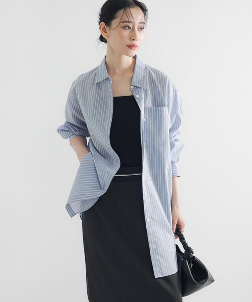 セール】シルクコットンロングシャツ（シャツ/ブラウス）｜URBAN