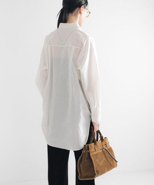 セール】シルクコットンロングシャツ（シャツ/ブラウス）｜URBAN