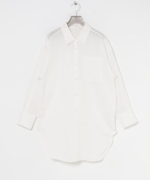 セール】シルクコットンロングシャツ（シャツ/ブラウス）｜URBAN