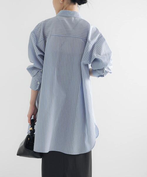 セール】シルクコットンロングシャツ（シャツ/ブラウス）｜URBAN