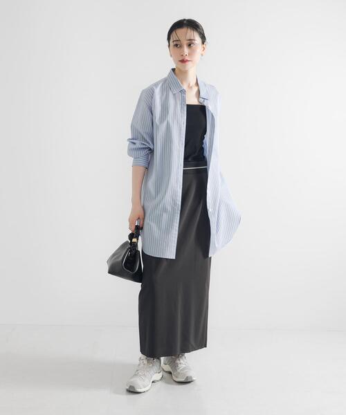 セール】シルクコットンロングシャツ（シャツ/ブラウス）｜URBAN