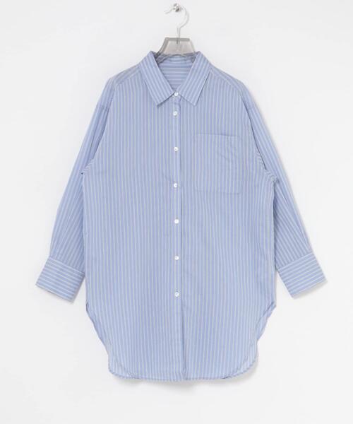 セール】シルクコットンロングシャツ（シャツ/ブラウス）｜URBAN