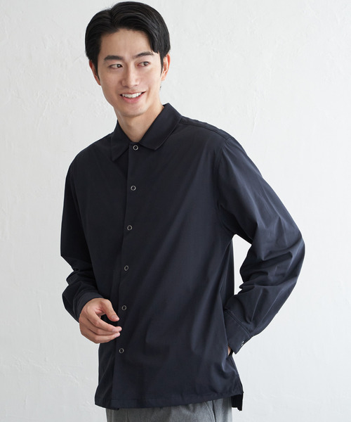 ikka(イッカ)の「GOKU楽AIRシャウター(シャツ/ブラウス・メンズ・ネイビー/スモークグレー・M/L/XL/S)」の15枚目の写真