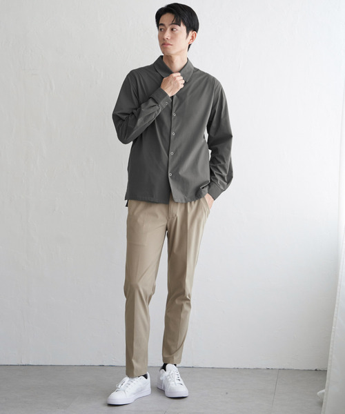 ikka(イッカ)の「GOKU楽AIRシャウター(シャツ/ブラウス・メンズ・ネイビー/スモークグレー・M/L/XL/S)」の9枚目の写真