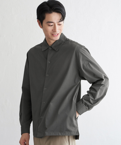ikka(イッカ)の「GOKU楽AIRシャウター(シャツ/ブラウス・メンズ・ネイビー/スモークグレー・M/L/XL/S)」の14枚目の写真