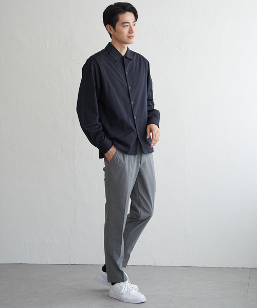 ikka(イッカ)の「GOKU楽AIRシャウター(シャツ/ブラウス・メンズ・ネイビー/スモークグレー・M/L/XL/S)」の7枚目の写真