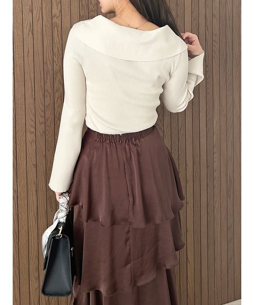 オフショル衿ニットプルオーバー（ニット/セーター）｜SNIDEL