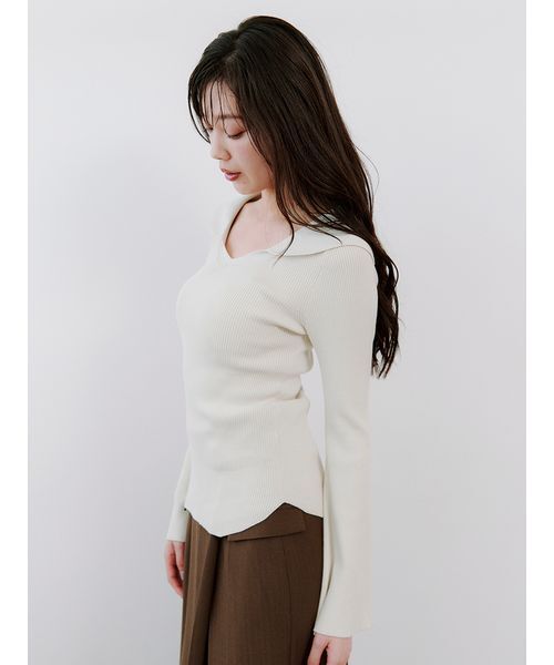 SNIDEL スナイデル オフショル衿ニットプルオーバー オフショル衿ニットプルオーバー（ニット）｜SNIDEL（スナイデル