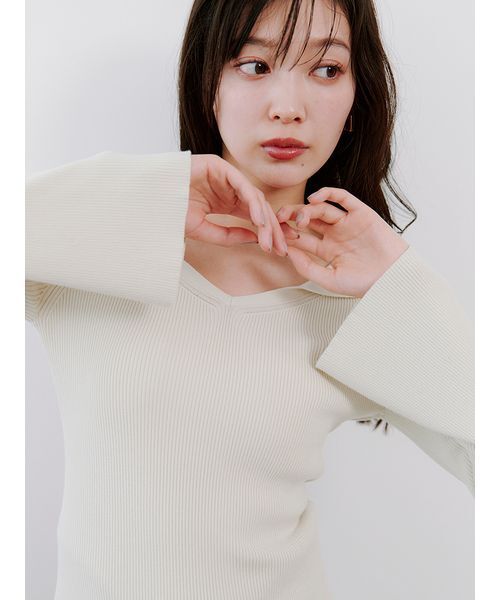 オフショル衿ニットプルオーバー（ニット/セーター）｜SNIDEL