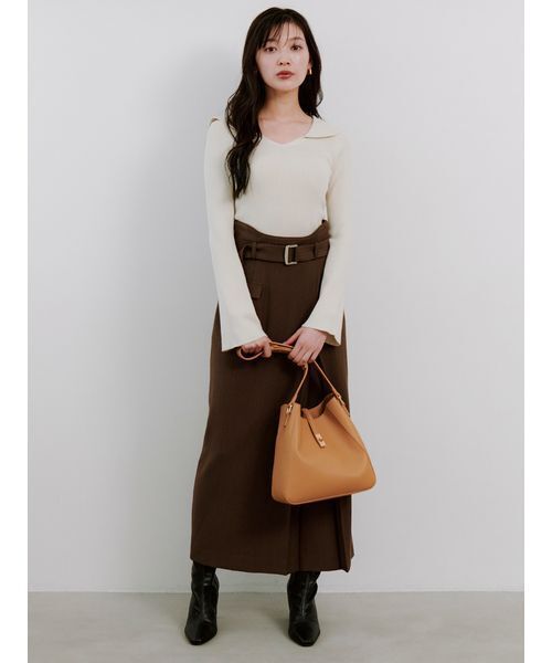 オフショル衿ニットプルオーバー（ニット/セーター）｜SNIDEL