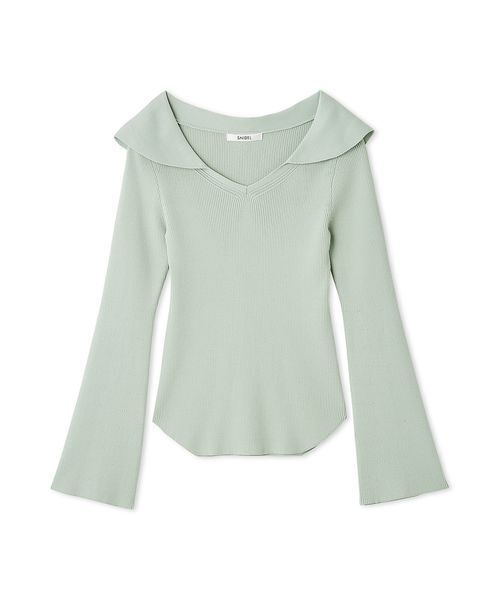 SNIDEL（スナイデル）の「オフショル衿ニットプルオーバー（ニット/セーター・レディース・ブラック/アイボリー/ミント・F）」の21枚目の写真