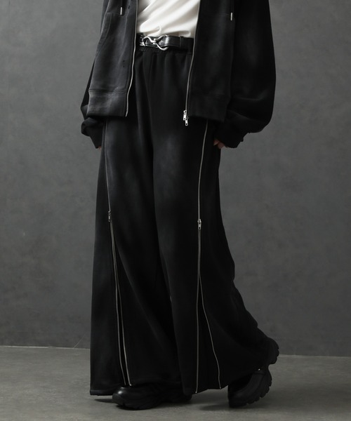 セール】【ELLUV/エルヴ】ヴィンテージフェード＆ダメージ加工 ジップ