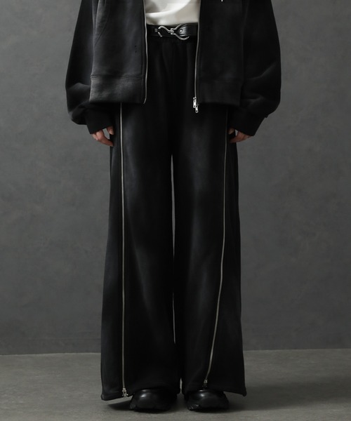 セール】【ELLUV/エルヴ】ヴィンテージフェード＆ダメージ加工 ジップ