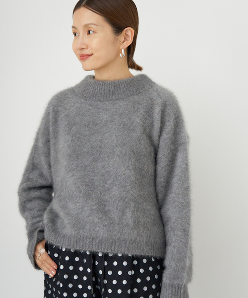 IENA（イエナ）の「FLUFFYプルオーバー（ニット/セーター・レディース・ネイビー/アイボリー/グレー・FREE）」の21枚目の写真