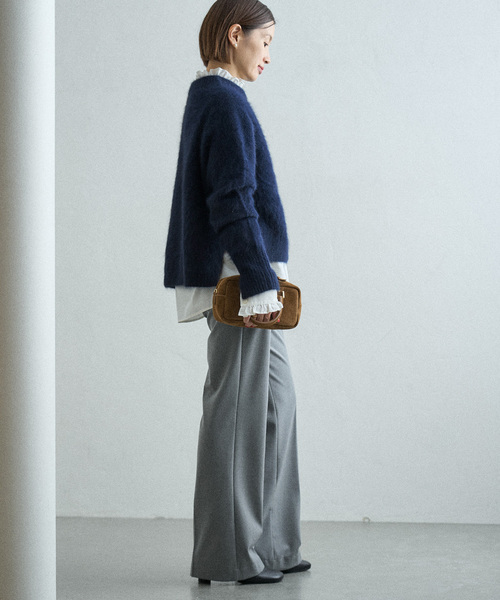 【新品】FLUFFYプルオーバー　グレー セール】FLUFFYプルオーバー（ニット/セーター）｜IENA（イエナ）の