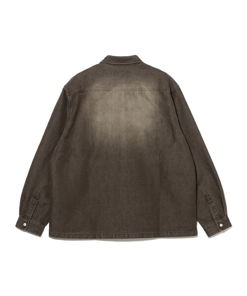 BEAMS HEART(ビームスハート)の「GMS フェード デニム カバーオールシャツ【ユニセックス】(シャツ/ブラウス・メンズ・ブラウン/ブラック・LARGE/MEDIUM/SMALL)」の16枚目の写真