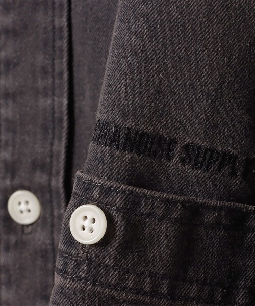 BEAMS HEART(ビームスハート)の「GMS フェード デニム カバーオールシャツ【ユニセックス】(シャツ/ブラウス・メンズ・ブラウン/ブラック・LARGE/MEDIUM/SMALL)」の11枚目の写真