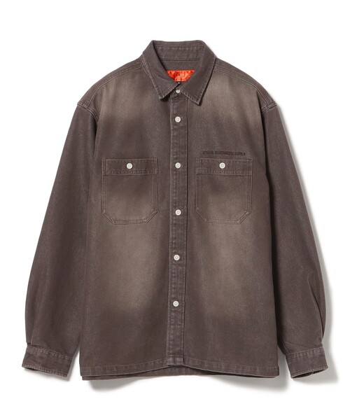 BEAMS HEART(ビームスハート)の「GMS フェード デニム カバーオールシャツ【ユニセックス】(シャツ/ブラウス・メンズ・ブラウン/ブラック・LARGE/MEDIUM/SMALL)」の14枚目の写真