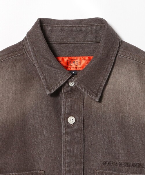 BEAMS HEART(ビームスハート)の「GMS フェード デニム カバーオールシャツ【ユニセックス】(シャツ/ブラウス・メンズ・ブラウン/ブラック・LARGE/MEDIUM/SMALL)」の7枚目の写真