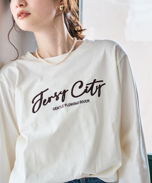 coen（コーエン）の「ロゴアソート長袖Tシャツ（Tシャツ/カットソー・レディース・オフホワイト/その他1/ベージュ/ダークグレー・L/M）」の4枚目の写真