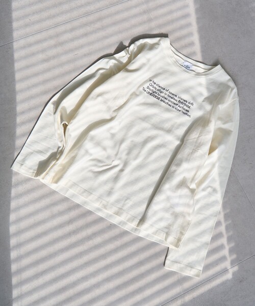 coen（コーエン）の「ロゴアソート長袖Tシャツ（Tシャツ/カットソー・レディース・オフホワイト/その他1/ベージュ/ダークグレー・L/M）」の2枚目の写真