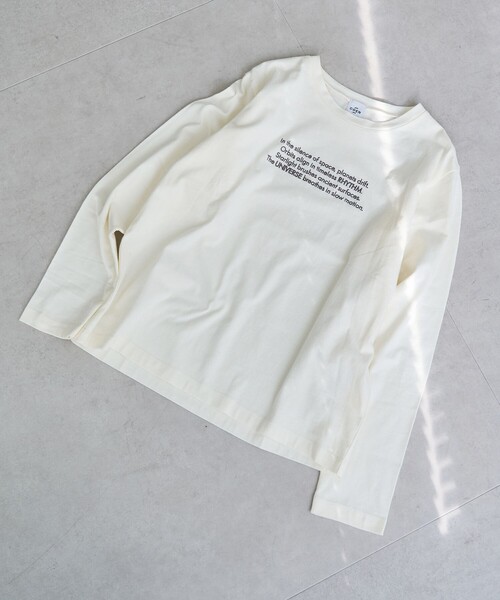 coen（コーエン）の「ロゴアソート長袖Tシャツ（Tシャツ/カットソー・レディース・オフホワイト/その他1/ベージュ/ダークグレー・L/M）」の6枚目の写真