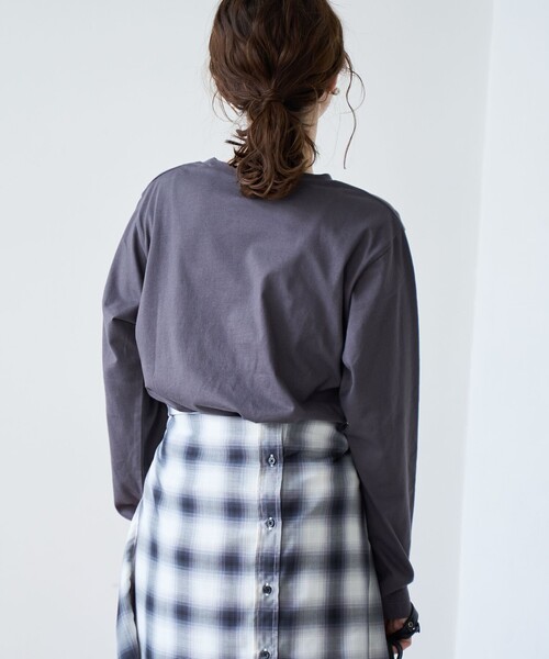 coen（コーエン）の「ロゴアソート長袖Tシャツ（Tシャツ/カットソー・レディース・オフホワイト/その他1/ベージュ/ダークグレー・L/M）」の7枚目の写真