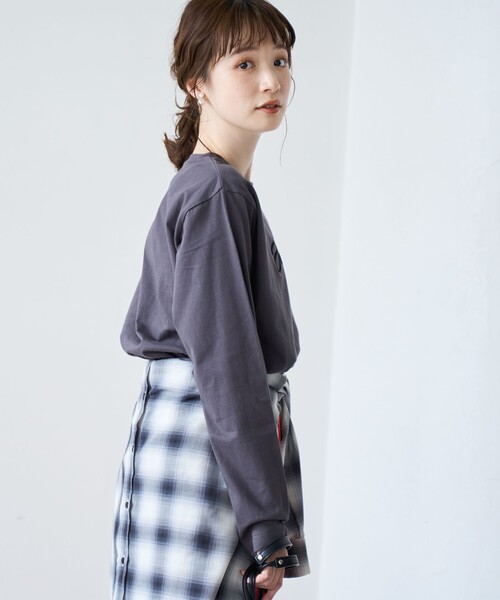 coen（コーエン）の「ロゴアソート長袖Tシャツ（Tシャツ/カットソー・レディース・オフホワイト/その他1/ベージュ/ダークグレー・L/M）」の10枚目の写真