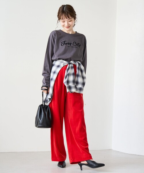 coen（コーエン）の「ロゴアソート長袖Tシャツ（Tシャツ/カットソー・レディース・オフホワイト/その他1/ベージュ/ダークグレー・L/M）」の12枚目の写真