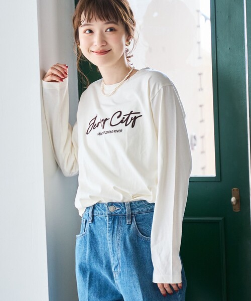 coen（コーエン）の「ロゴアソート長袖Tシャツ（Tシャツ/カットソー・レディース・オフホワイト/その他1/ベージュ/ダークグレー・L/M）」の19枚目の写真