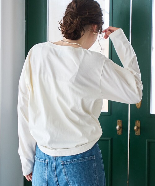 coen（コーエン）の「ロゴアソート長袖Tシャツ（Tシャツ/カットソー・レディース・オフホワイト/その他1/ベージュ/ダークグレー・L/M）」の18枚目の写真