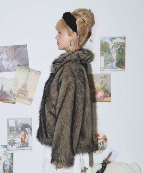 ミックスカラーフェイクファーブルゾン（ブルゾン）｜MSGirl（エムエス