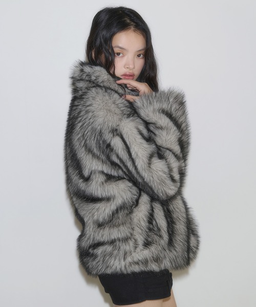 ミックスカラーフェイクファーブルゾン（ブルゾン）｜MSGirl（エムエス