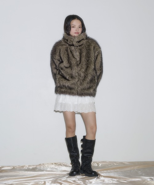 ミックスカラーフェイクファーブルゾン（ブルゾン）｜MSGirl（エムエス