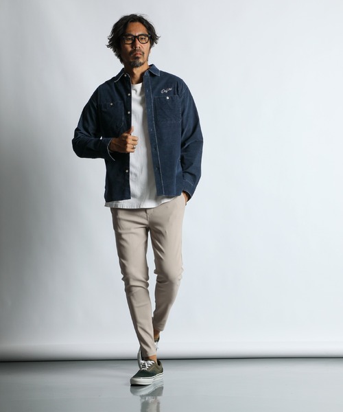 SULFUR DYE CORDUROY SHIRT：硫化染め ストレッチ コーデュロイシャツ