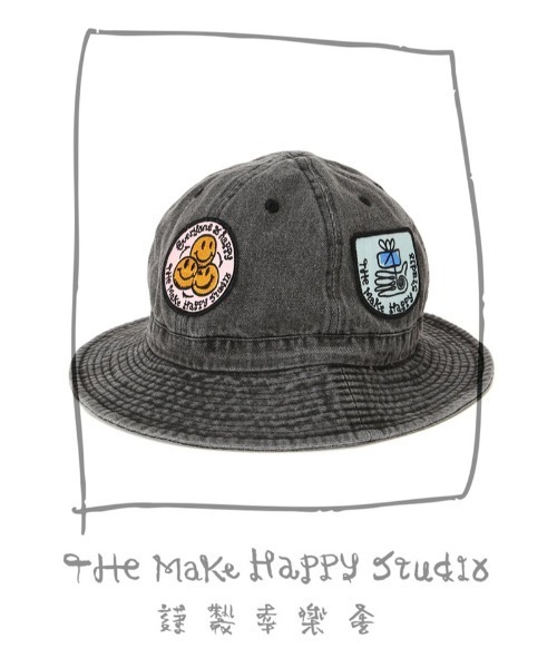 The Make Happy Studio(ザメイクハッピーストゥディオ)の「The Make Happy Studio/ザメイクハッピーストゥディオ/IRON PATCH HAT(キャップ・メンズ・ブラック・F)」の1枚目の写真