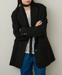 ベルト付きテーラードパフジャケット★IT421DD35016 Culture Medium ジャケット テーラードジャケット ツイル共ベルト付き