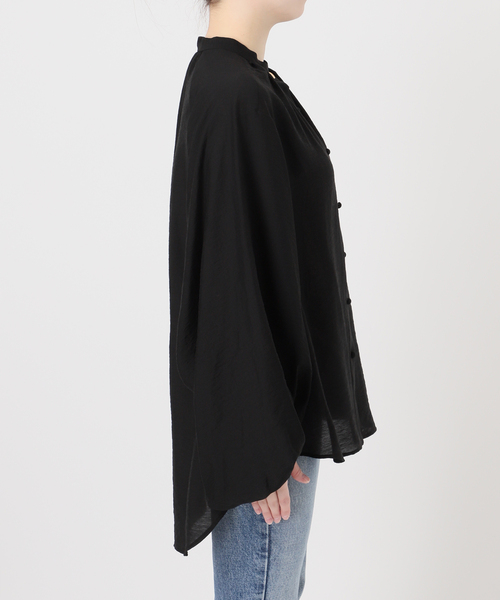 journal standard L'essage（ジャーナルスタンダードレサージュ）の「《SP》シルクレーヨンシアードルマンシャツ（シャツ/ブラウス・レディース・ブラック/ベージュ・FREE）」の12枚目の写真