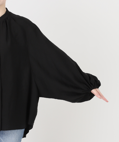 journal standard L'essage（ジャーナルスタンダードレサージュ）の「《SP》シルクレーヨンシアードルマンシャツ（シャツ/ブラウス・レディース・ブラック/ベージュ・FREE）」の8枚目の写真