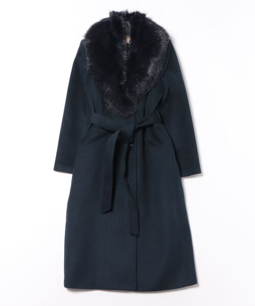 MICHAEL KORS(マイケルコース)の「フォーファー トリム ウールブレンド コート(その他アウター・レディース・ブルー系・M/XXS/S)」の3枚目の写真